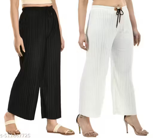 Relexed Womens & Girls 2 Pack of Combo Palazzos
