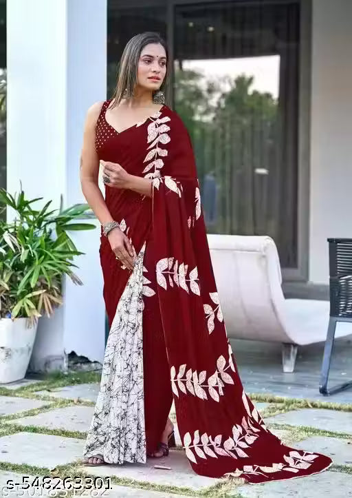 ETHNIC PURE COTTON MULMUL SAREE WITH BLOUSE
