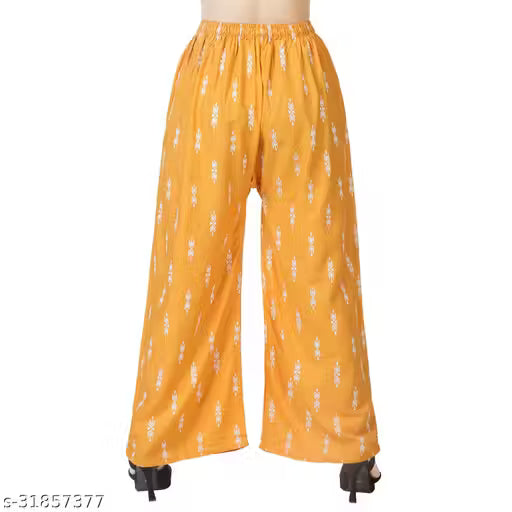 Palazzo pants With Skin Print Bottom Wear For Women & Girls Rayon 140 Gsm Trending Colour White Black Maroon Navy Blue Mustard Pink Red Bottel Green Grey Pack Of 2