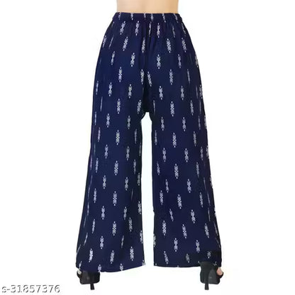 Palazzo pants With Skin Print Bottom Wear For Women & Girls Rayon 140 Gsm Trending Colour White Black Maroon Navy Blue Mustard Pink Red Bottel Green Grey Pack Of 2