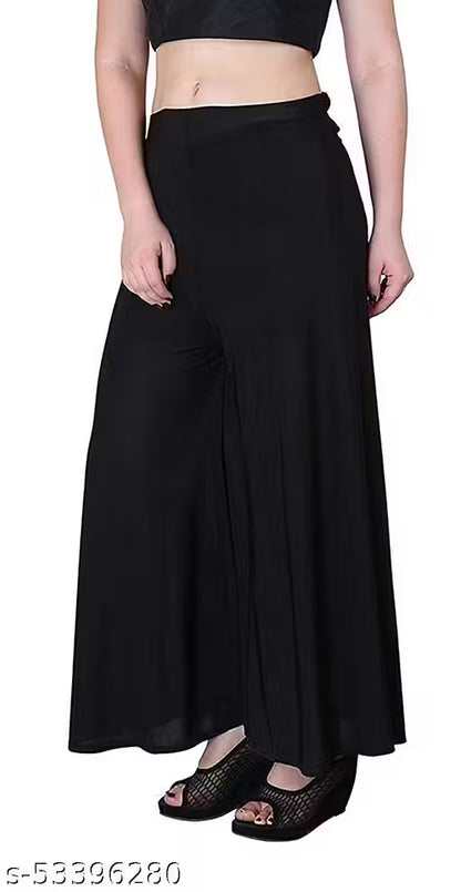Lili Women's Stretchy Casual Wear Malai Lycra Pant Palazzo Combo Pack of 6 - Free Size(Fit For 26"-34") palazzo set/ Palazzo Combo