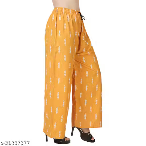 Palazzo pants With Skin Print Bottom Wear For Women & Girls Rayon 140 Gsm Trending Colour White Black Maroon Navy Blue Mustard Pink Red Bottel Green Grey Pack Of 2