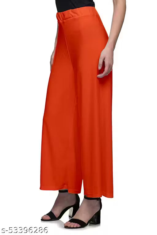 Lili Women's Stretchy Casual Wear Malai Lycra Pant Palazzo Combo Pack of 6 - Free Size(Fit For 26"-34") palazzo set/ Palazzo Combo